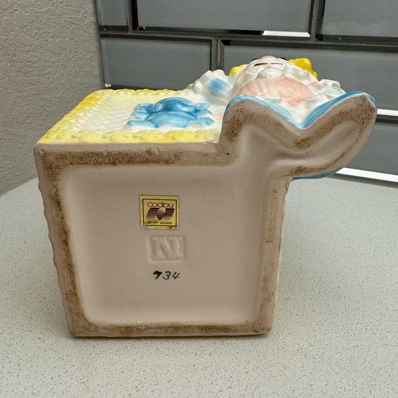 Vintage Baby Nursery Planter Clown Lion Elephant Seal Giraffe MCM 1950s Napco - Picture 7 of 12